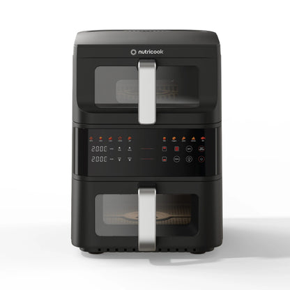 Nutricook AFDS240 Duo Stack Air Fryer – Large Capacity with Smart Design