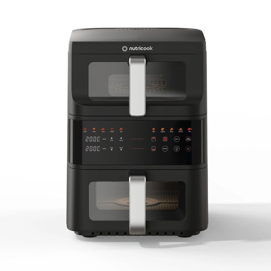 Nutricook AFDS240 Duo Stack Air Fryer – Large Capacity with Smart Design
