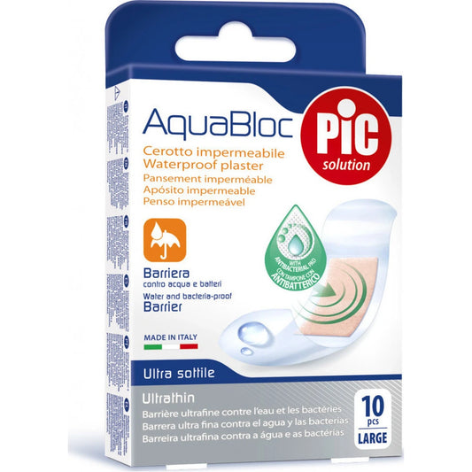 PIC SOLUTION AquaBloc waterproof plaster 25x72 mm 10 pieces