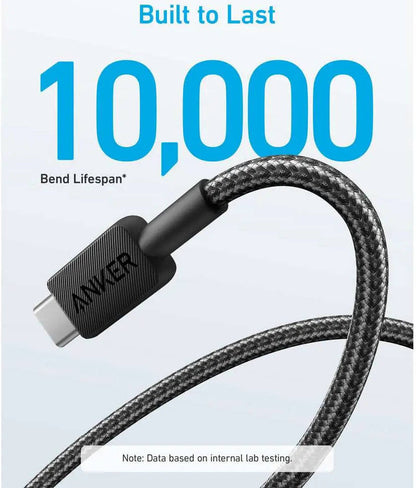 Anker 322 USB-A To USB-C Charging Cable, 15W Charging High Speed, Twist And Tangle Free, Up To 480Mbps Data Transfer, 12,000+ Bend Tested Lifespan, 1.8 Meter (6ft) Cable Length, White | A81H6H21