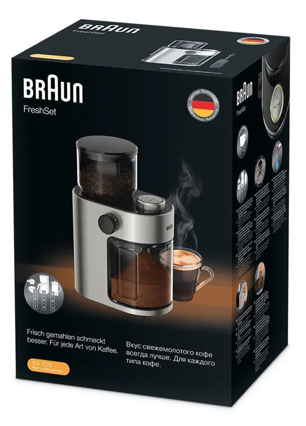 Braun FreshSet KG 7070 - kaffekvarn, 110W, Inox