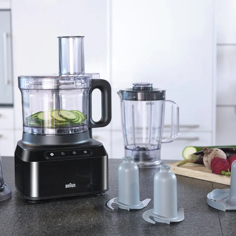 Braun FP3132BK Food Processor - 800 Watts / Black