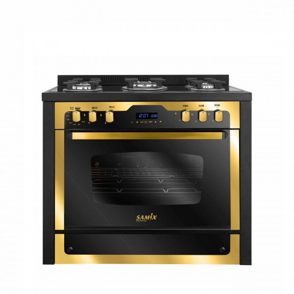 Samix Unionaire I-chef Gold Edition Gas Cooker 5 Burners 60*90 CM