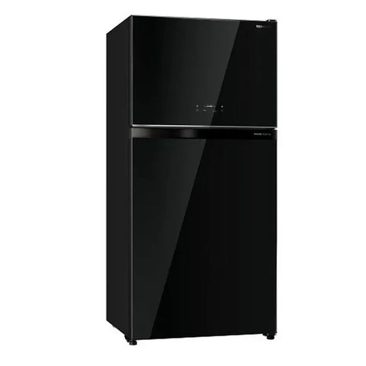 Toshiba Top Mount Refrigerator - 608 Ltr - Black-Glass - (GR-A820U(XK))