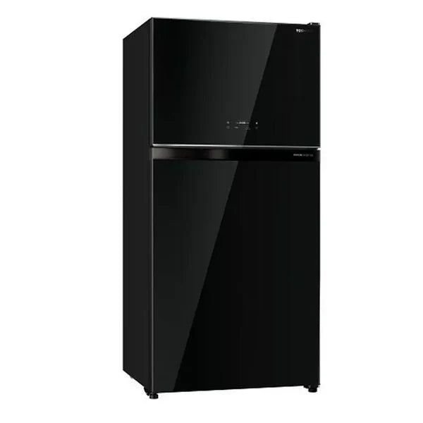 Toshiba Top Mount Refrigerator - 608 Ltr - Black Glass - (GR-RT835WE(XK))