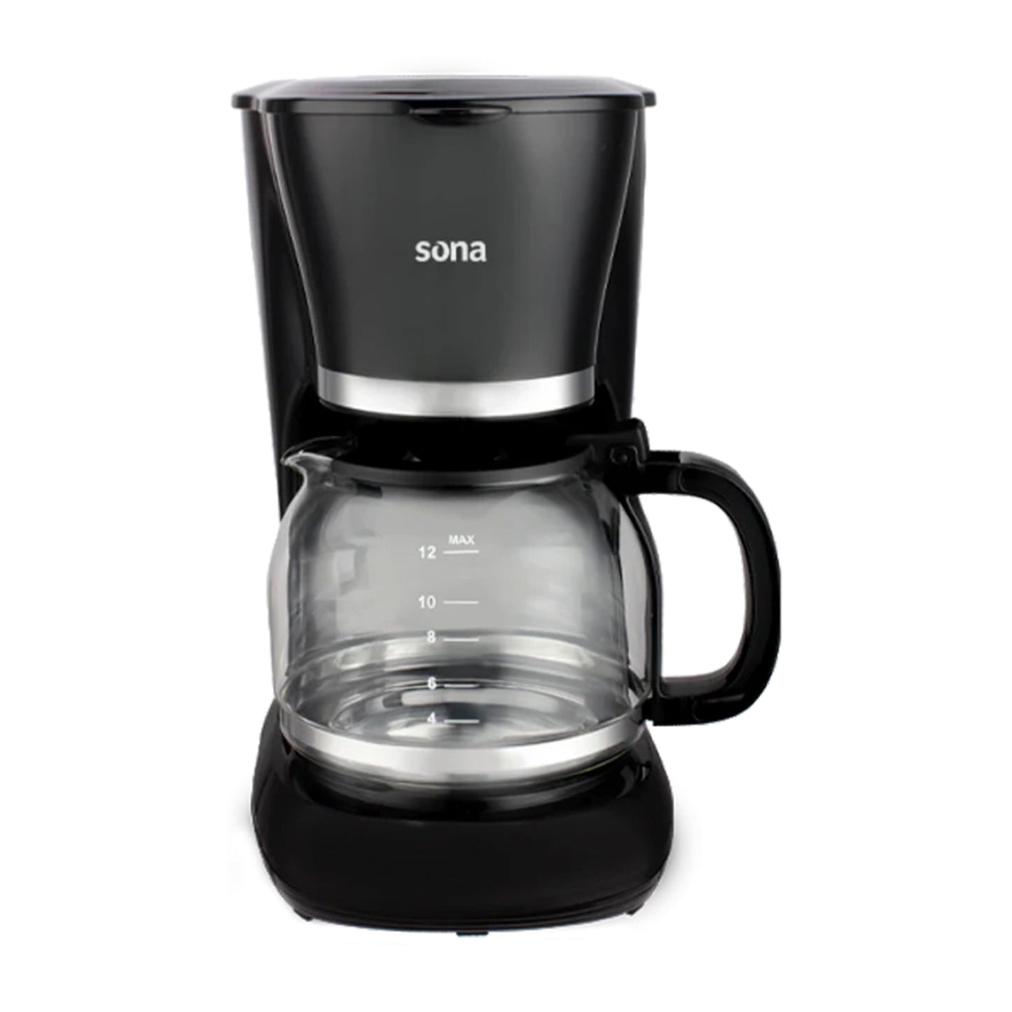 سونا SCM-1019 ماكينة صنع القهوة 800 وات 1.5 لتر كوب زجاج قابل للفك وتسخين تلقائي