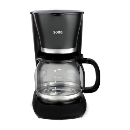 سونا SCM-1019 ماكينة صنع القهوة 800 وات 1.5 لتر كوب زجاج قابل للفك وتسخين تلقائي