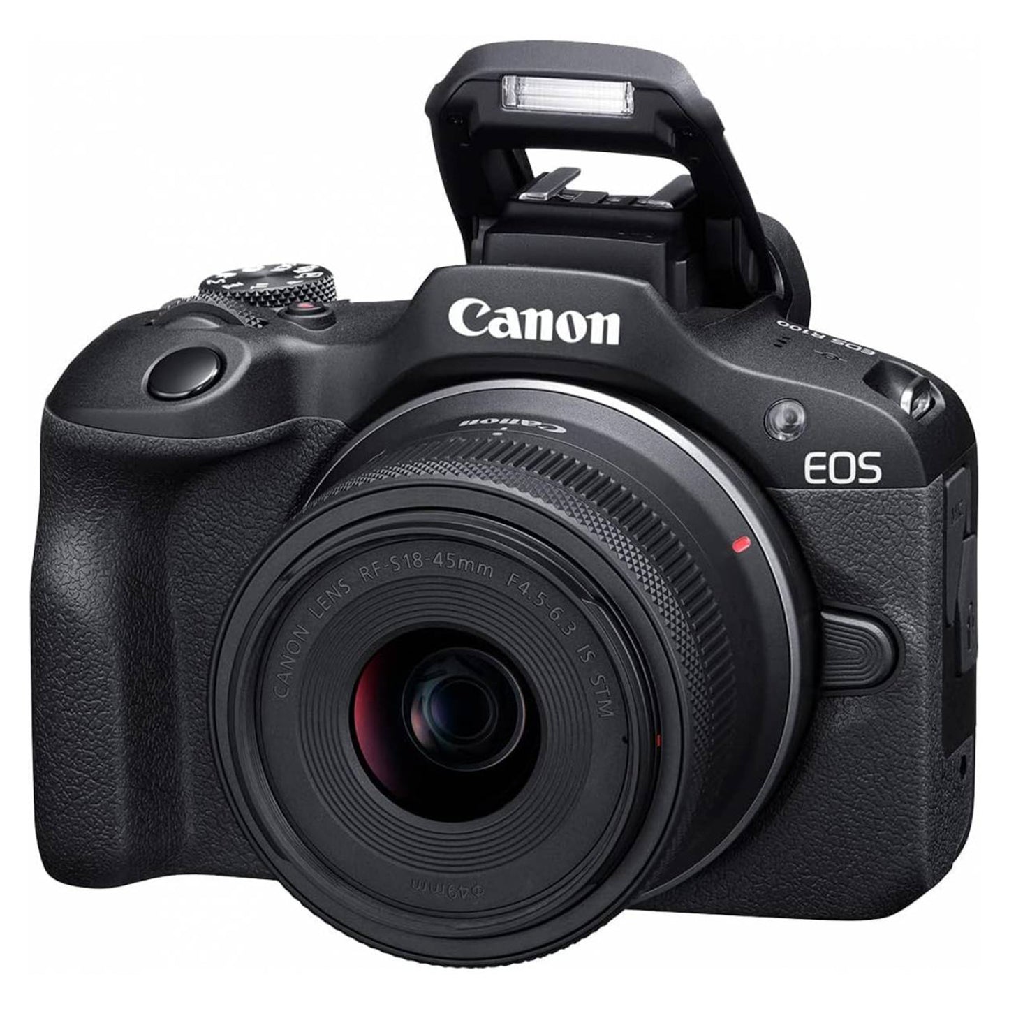 Canon EOS R100 Mirrorless Camera RF-S18-45mm F4.5-6.3 is STM Lens Kit, 24.1 Megapixel CMOS (APS-C) Sensor, 4K Video, RF Mount, Black (6052C013AC)