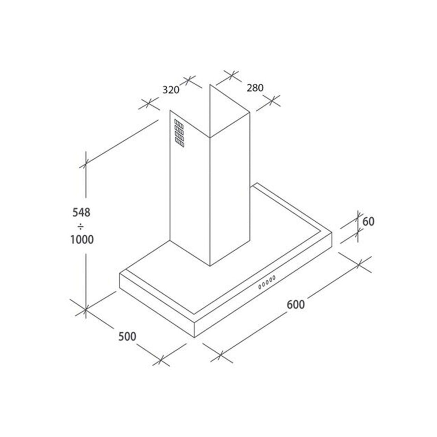 Candy Hood 60cm – Black (CMB655X)