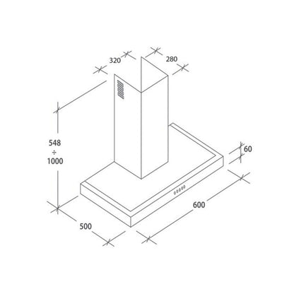 Candy Hood 60cm – Black (CMB655X)