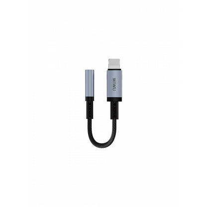 Wiwu Lightning to 3.5mm Aux Converter Audio Adapter Wiwu WI-C047 Legend Series 15cm - Black