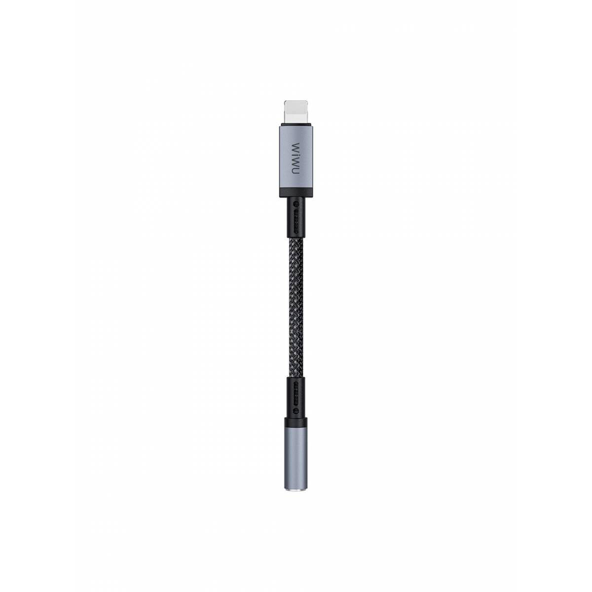 Wiwu Lightning to 3.5mm Aux Converter Audio Adapter Wiwu WI-C047 Legend Series 15cm - Black