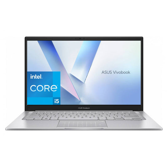 Laptop ASUS Vivobook 14, Intel Core i5-1334U 10-Cores Processor, 16GB DDR4 (Customized), 14" FHD IPS 250nits Display, Wi-Fi 6E, Bluetooth 5.3 - Cool Silver (X1404VA-NK1174)