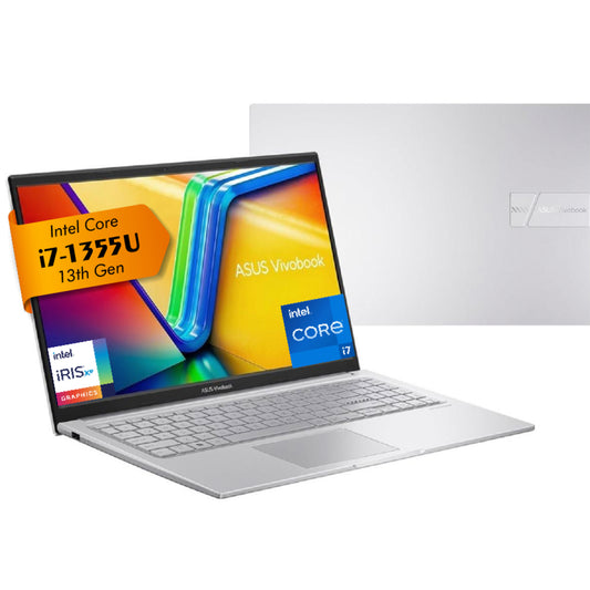 Laptop ASUS Vivobook 15 (X1504VA) |Intel® Core™ i7-1355U Processor, 16GB DDR4 (Customized) , 512GB SSD | 13th Generation - Cool Silver (X1504VA-NJ379)