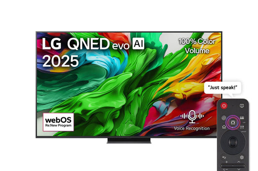 65 inch LG QNED evo AI QNED86 MiniLED 4K 120Hz Smart TV AI Magic remote webOS25 2025