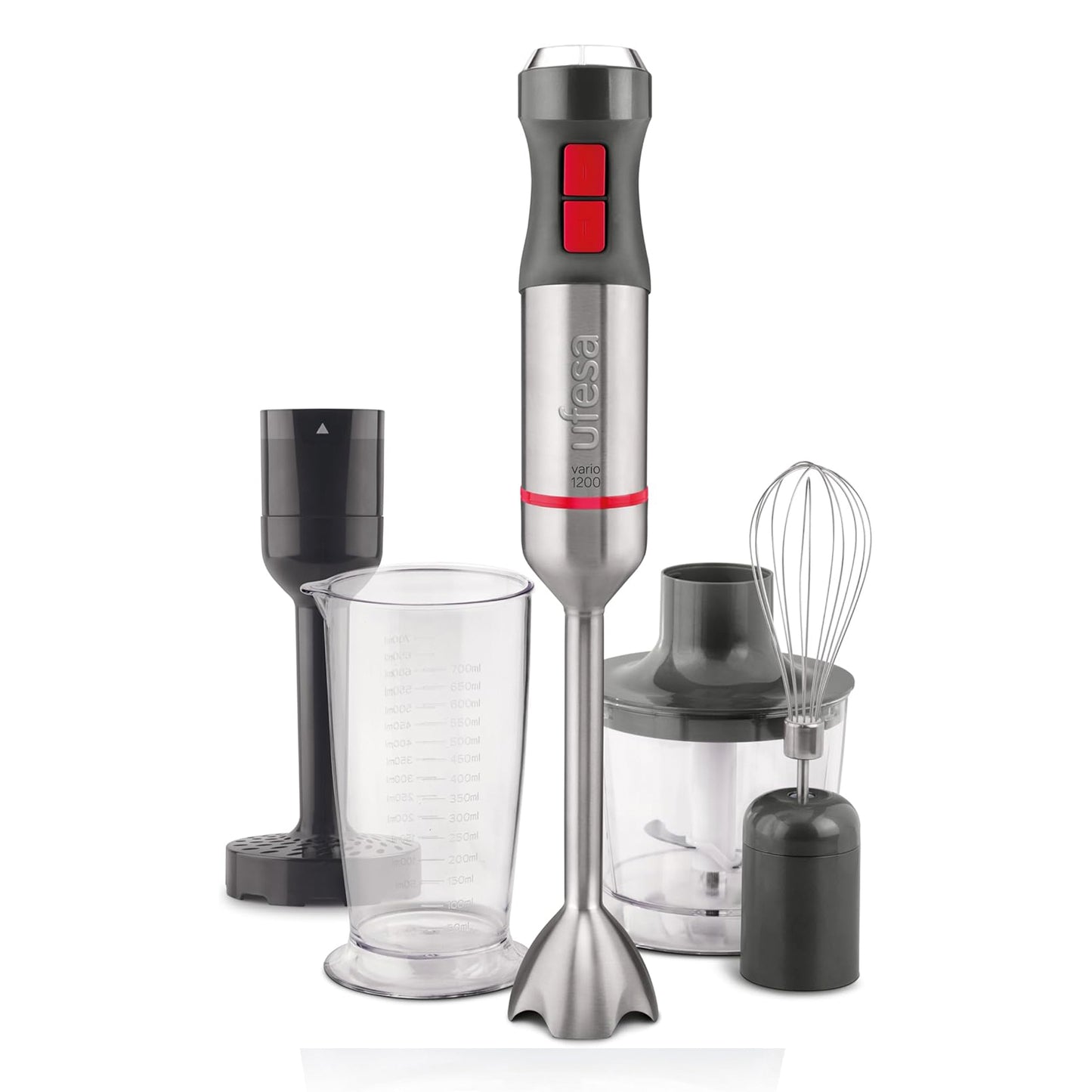 Ufesa Vario 1200 Max Hand Blender, Power 1200 W, 20 Speeds + Turbo, Body and 4 Stainless Steel Blades(BP4654)