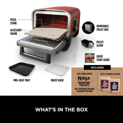 Ninja Woodfire Electric Outdoor Oven, 8-in-1 Pizza Oven (OO101UK)