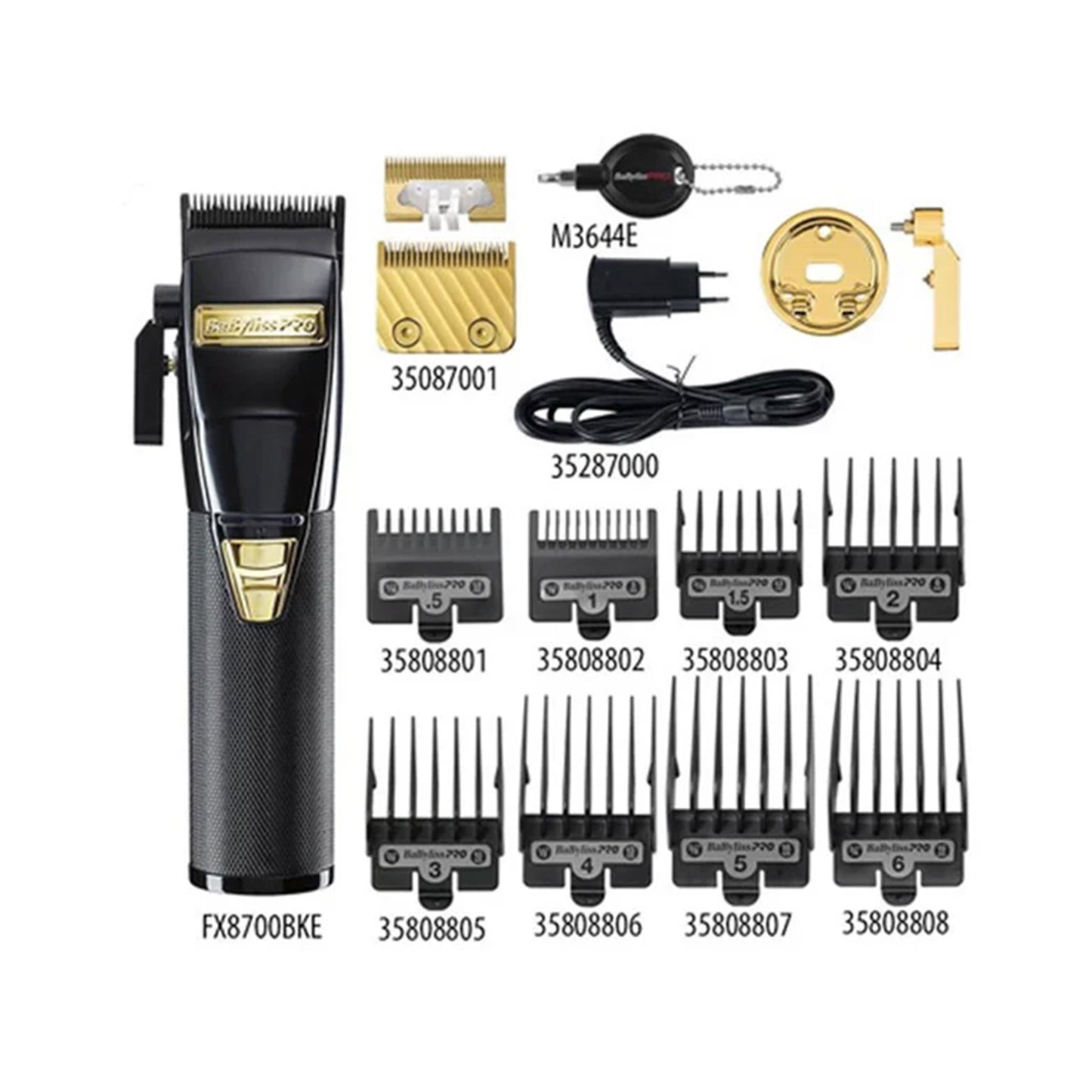 Babyliss PRO TRIMMER  45MM STEEL CORD- CORDLESS  8 ATTACHMENTS (FX8700BKSDE)