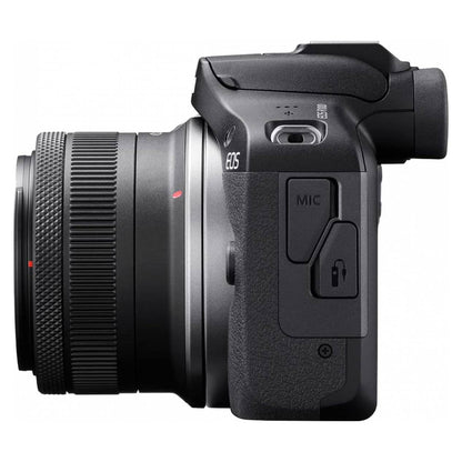 Canon EOS R100 Mirrorless Camera RF-S18-45mm F4.5-6.3 is STM Lens Kit, 24.1 Megapixel CMOS (APS-C) Sensor, 4K Video, RF Mount, Black (6052C013AC)