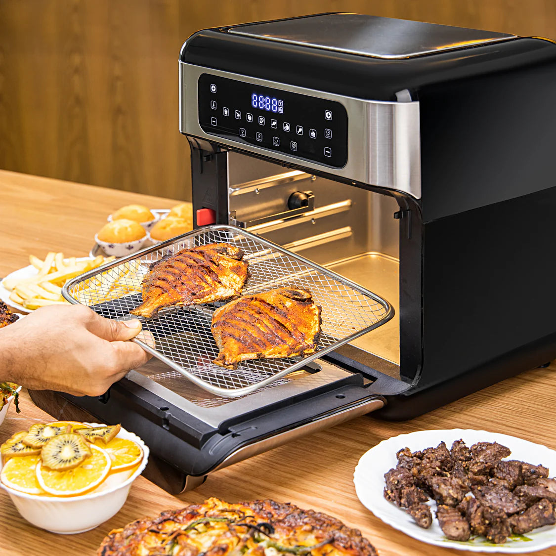 Geepas Air Fryer Oven Digital 9 in 1 - 10L 1500W (GAF37518)