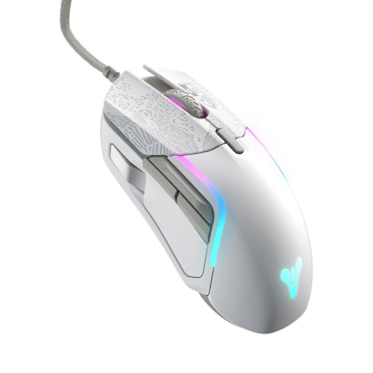 SteelSeries Rival 5 Destiny 2 Limited Edition Wired Prism RGB Lighting TrueMove Optical Sensor Ergonomic Gaming Mouse, 18000 CPI, Golden Micro IP54 Switches