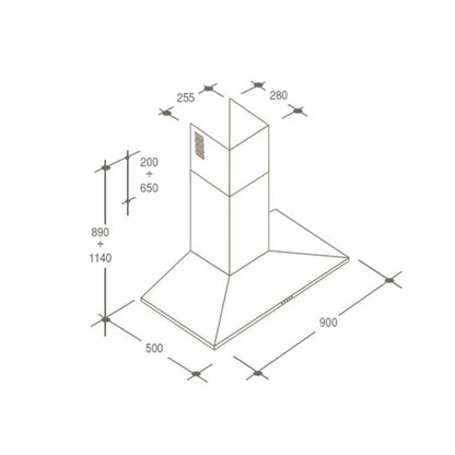 Candy Hood 90cm – Stainless Steel (CCE19/2X)