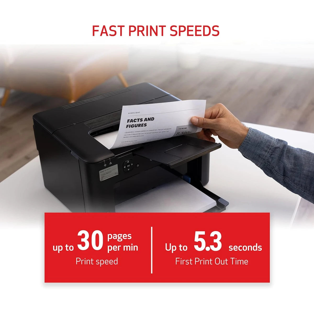 Canon i-SENSYS LBP122DW Laser Mono Printer Duplex Wireless & USB & Network Interface For Windows/Mac/Linux - Black