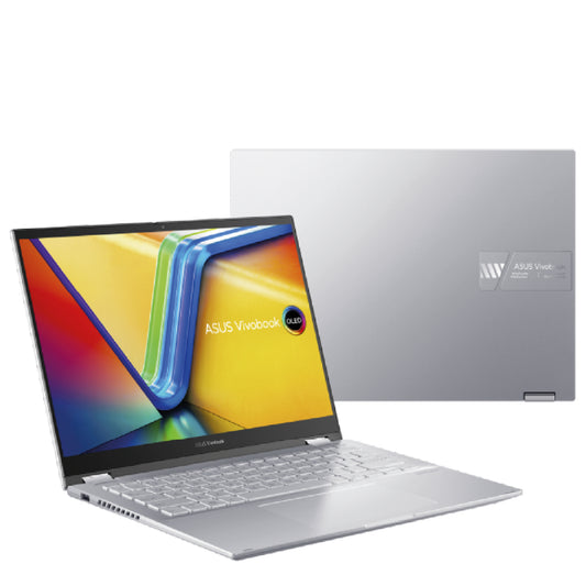 Laptop ASUS Vivobook S 14 Flip, Intel® Core™ i7-13700H Processor, 16GB DDR4, 512GB M.2, 14.0" WUXGA Touch Stylus, | 13th Generation - Cool Silver (TP3402VA-LZ537)