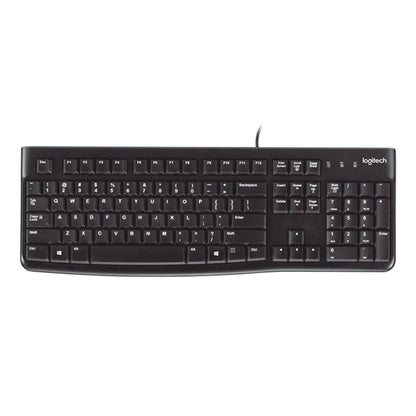 Logitech K120 USB Keyboard Spill-Resistant with Quiet Typing (920-002495)