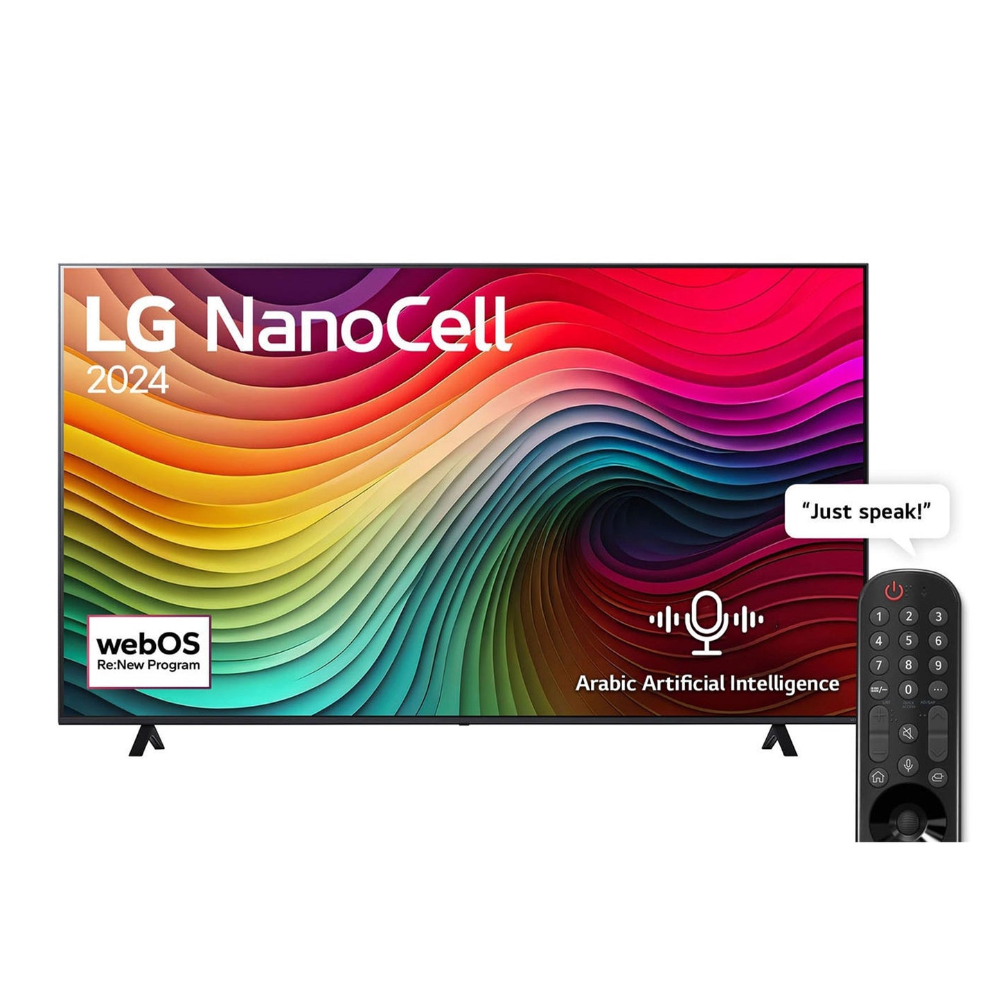55 Inch LG NanoCell NANO80T 4K Smart TV AI Magic remote HDR10 webOS24 – 55NANO80T6A (2024)