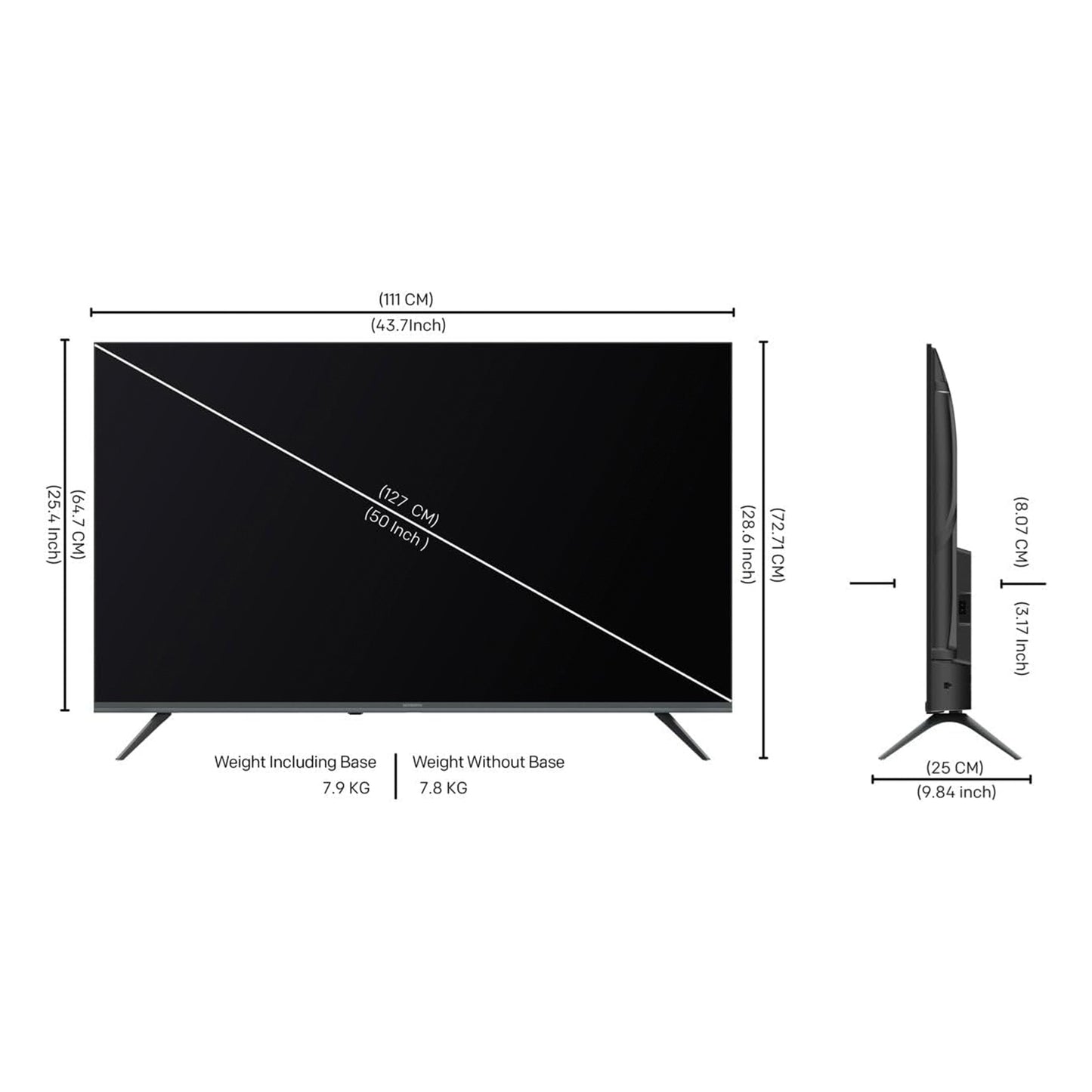 SKYWORTH  50" UHD 4K 60Hz LED TV with Google TV (50G6500G)