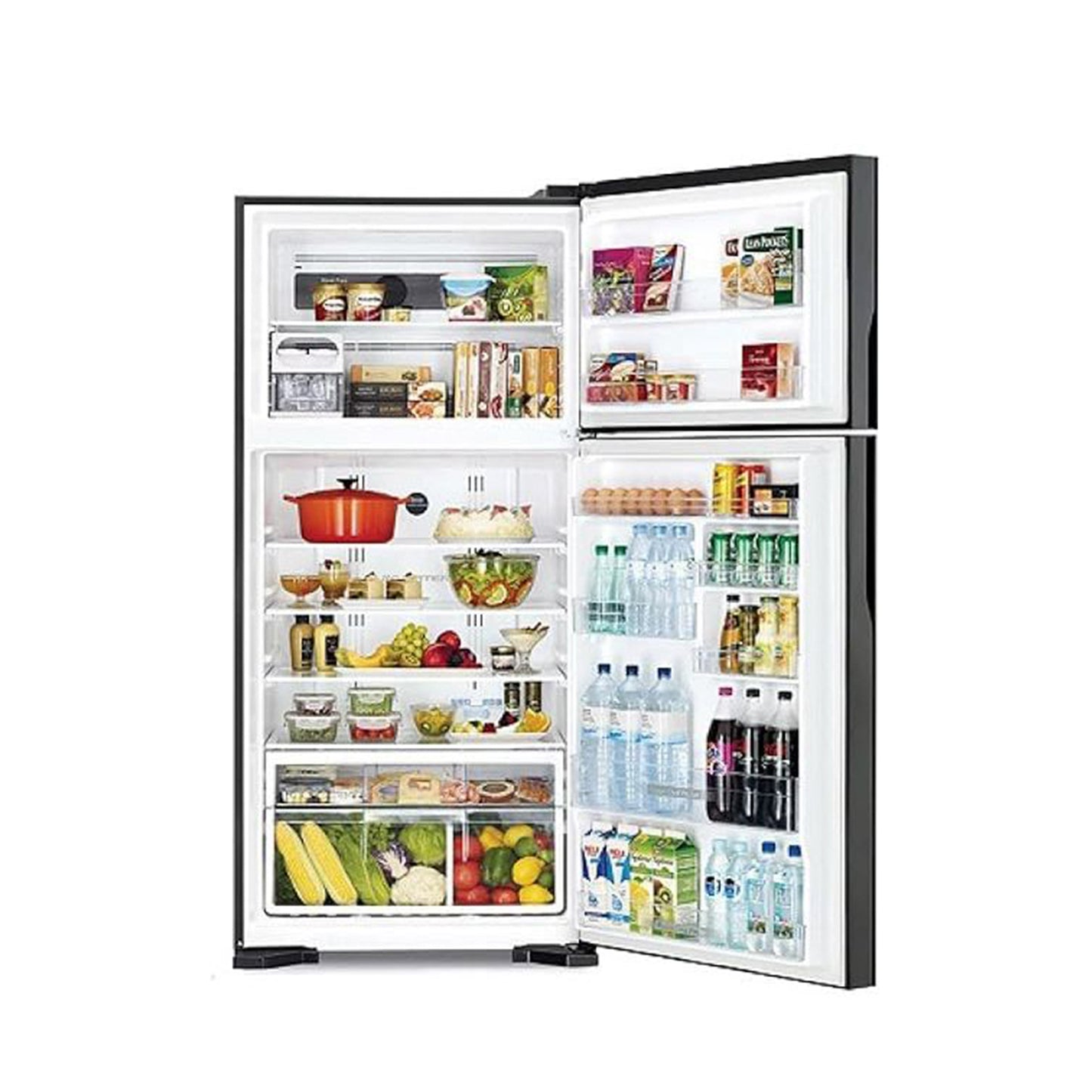 Hitachi Top Mount Refrigerator 550L Silver( RV760PUK7K4BSL)
