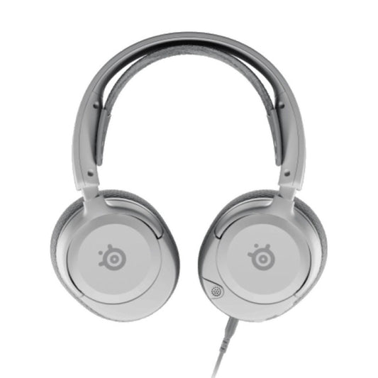 SteelSeries Arctis Nova 1 (White) Wired 3.5mm Gaming Headset w/ Hi-Fi Driver Surround Spatial Audio Ultra Lightweight Design w/ Noise-Cancelling Mic For PC, Mac, PS5/PS4, Switch, Xbox