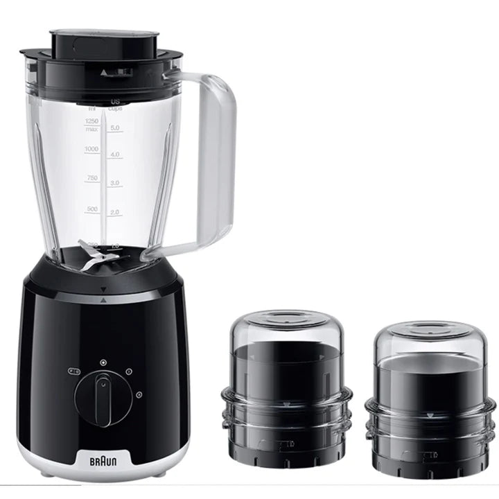 Braun PowerBlend 1 JB1023BK 600W Blender with 1.2L Glass Jug & Grinders