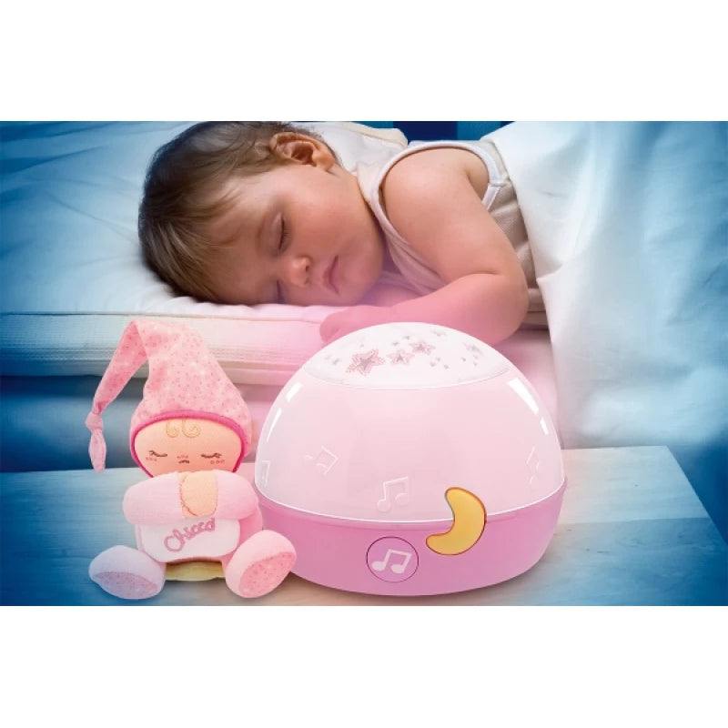 Chicco Goodnight Stars Soft Musical Nightlight - Pink