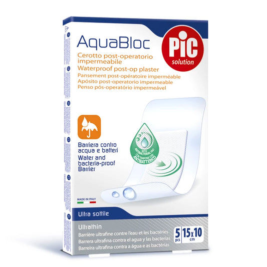 PIC SOLUTION AquaBloc Patch After Operating table Waterproof 15x10 - Pack of 5