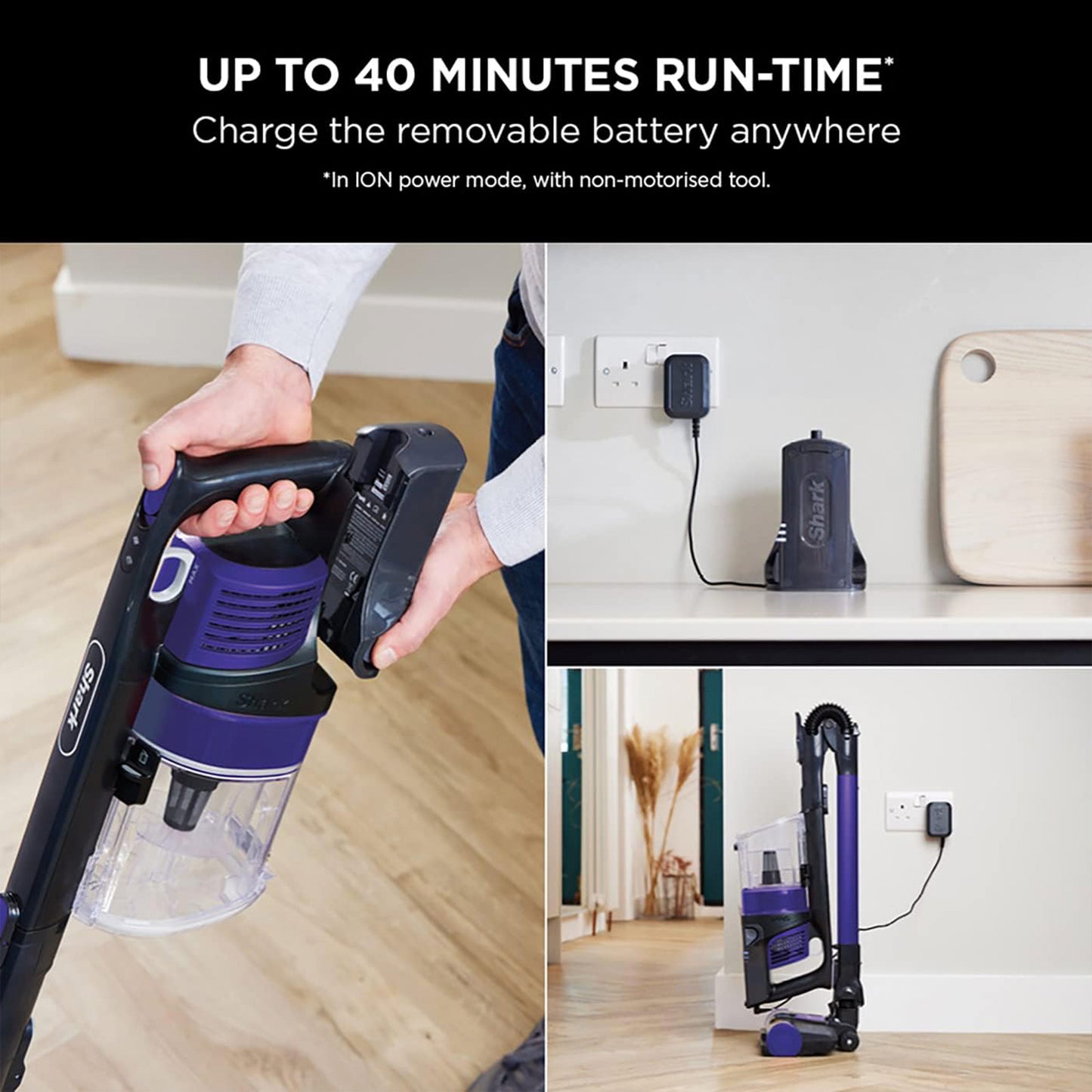Shark Cordless Stick Vacuum Cleaner with Anti Hair Wrap (IZ202UKT)