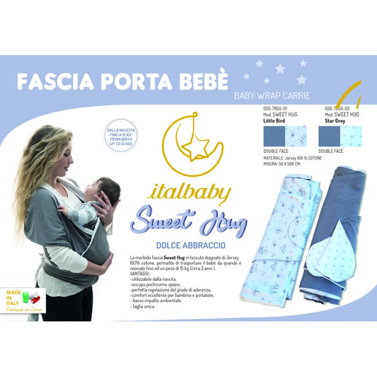 Italbaby Baby Wrap Carrier Sweet Hug Little Bird (8022788286348)