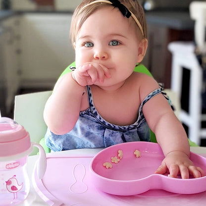 Chicco Easy Plate Silicone Heart Shaped Dish, Blue Color, +9 Months