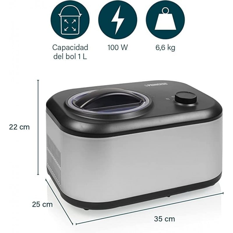 Princess Ice Cream Maker , 100 Watts, Black Color (01.282608.01.001)