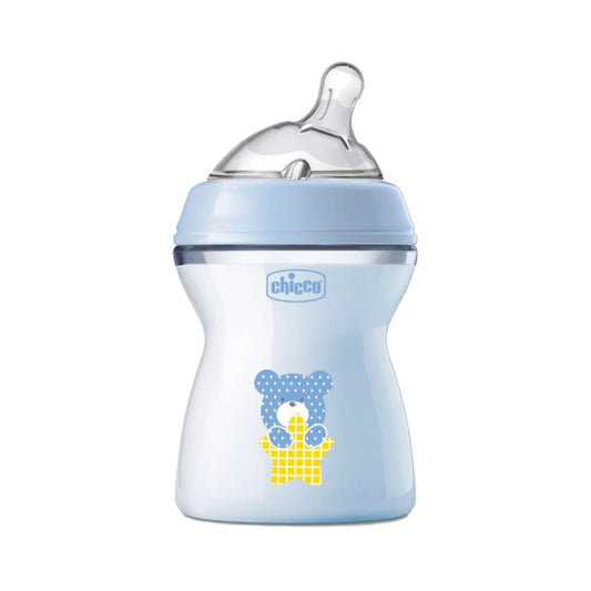 Chicco Natural Feeling Bottle, Blue Color, 250 Ml