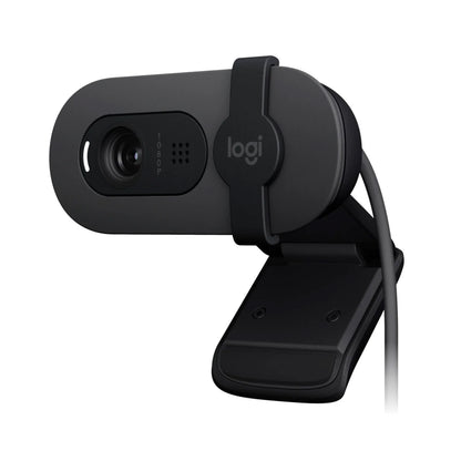 Logitech Brio 105 Full HD 1080p Business Webcam – Auto Light Balance, Integrated Privacy Shutter