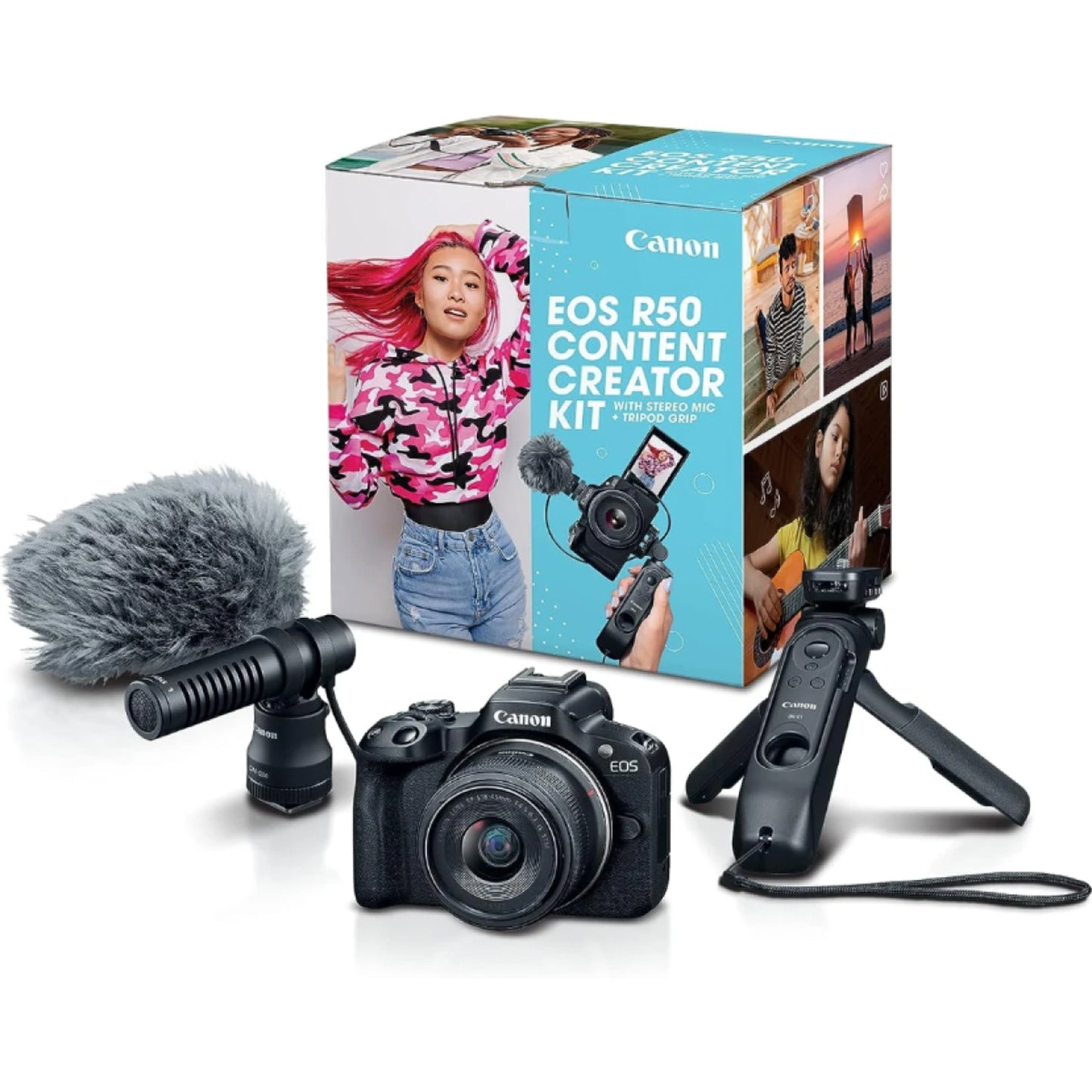 Canon EOS R50 Mirrorless Vlogging Camera (Body Only/Black), RF Mount, 24.2 MP, 4K Video, DIGIC X Image Processor, Subject Detection & Tracking, Compact, Smartphone Connection, Content Creator(5811C035AA)