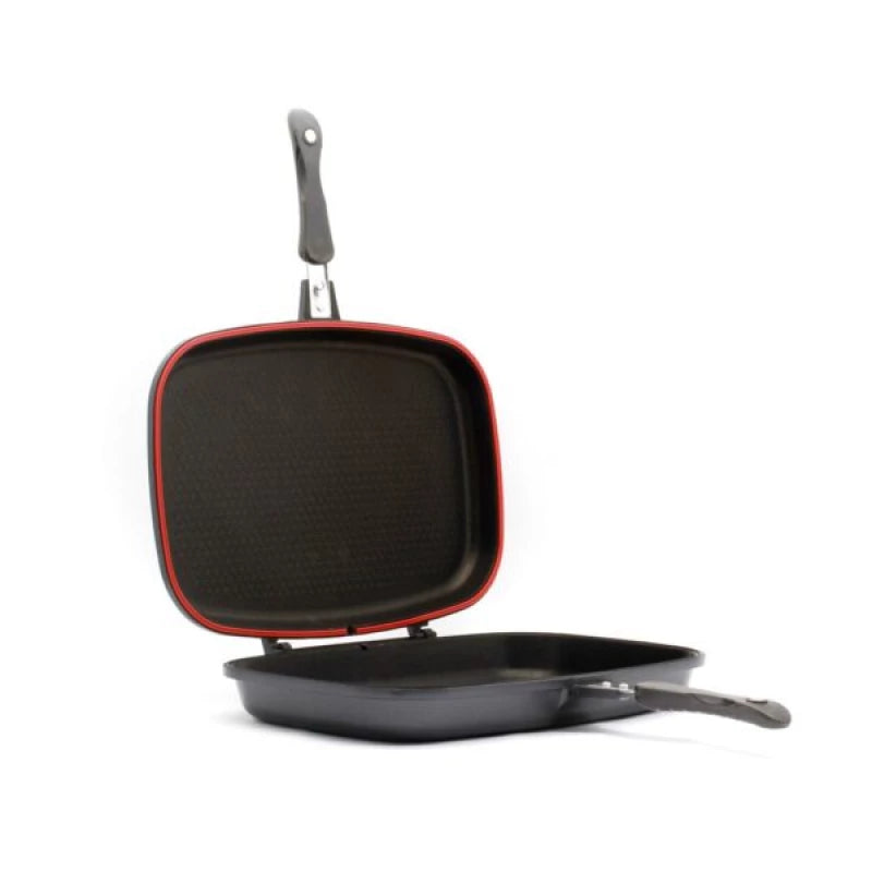 Royalford RF6619 Non-Stick Double-Sided Flip Grill Pan – Healthy Oil-Saving Design, 36 cm (RF6619)
