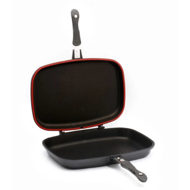Royalford RF6619 Non-Stick Double-Sided Flip Grill Pan – Healthy Oil-Saving Design, 36 cm (RF6619)