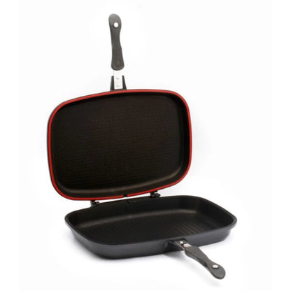 Royalford RF6619 Non-Stick Double-Sided Flip Grill Pan – Healthy Oil-Saving Design, 36 cm (RF6619)