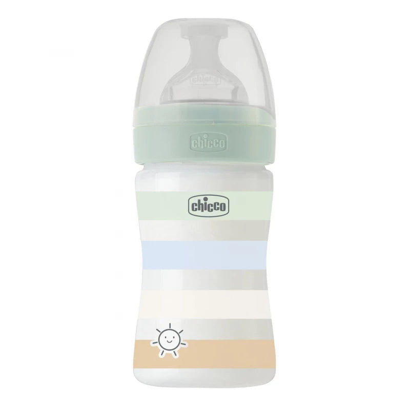 Chicco Well Being Bottle Anti-Colic System Slow Flow 150Ml 0M+ Green