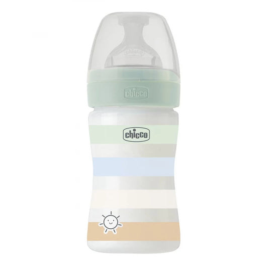 Chicco Well Being Bottle Anti-Colic System Slow Flow 150Ml 0M+ Green