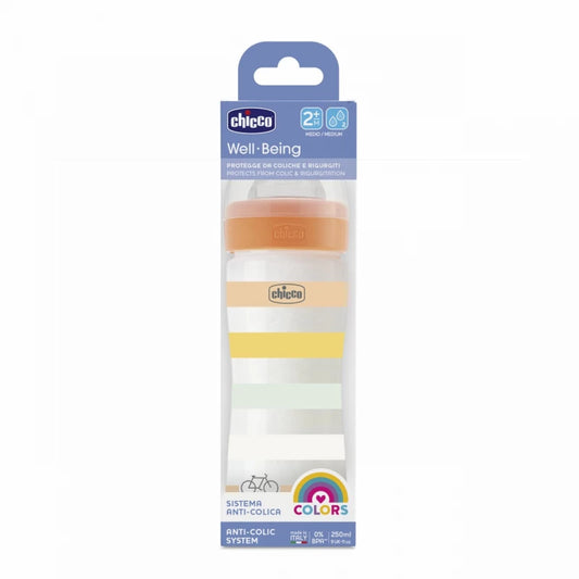 Chicco Well Being Baby Bottle Anti-Colic System Plastic 2m+, 250ml