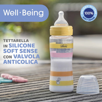 Chicco Well-Being Bottle Fast Flow 4m+ 330ml Yellow